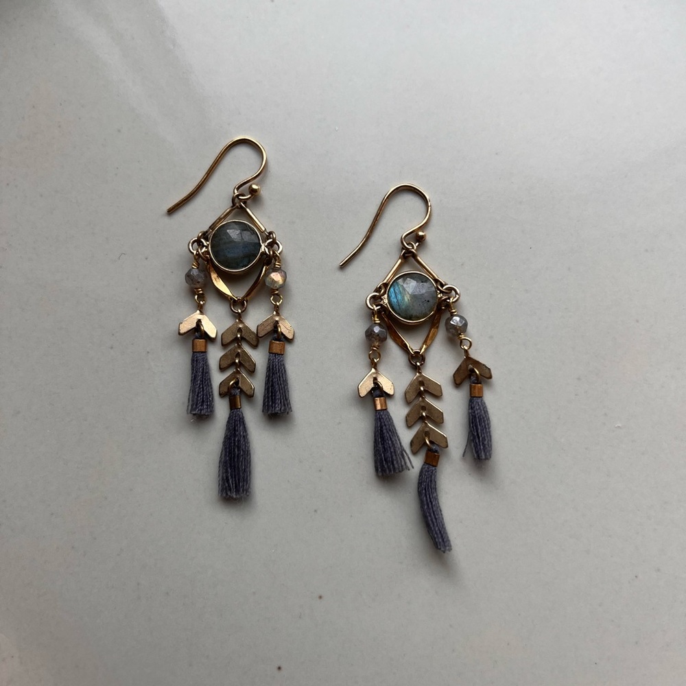 Chan Luu earrings with labradorite stone